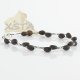 Black olive amber bracelet raw beads